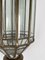 Lampada a sospensione antica in vetro sabbiato e metallo, Immagine 4