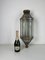Antique Lantern Hanging Lamp in Sanded Glasses & Metal 18
