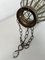 Antique Lantern Hanging Lamp in Sanded Glasses & Metal 12
