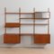 Teak Wall Unit with 3 Cabinets Display Shelf by Preben Sorensen, 1960s, Set of 3 1