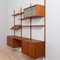 Teak Wall Unit with 3 Cabinets Display Shelf by Preben Sorensen, 1960s, Set of 3 8