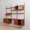 Teak Wall Unit with 3 Cabinets Display Shelf by Preben Sorensen, 1960s, Set of 3 6