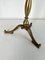 Mid-Century 2-Tier Side Table in Wood & Brass, Image 5