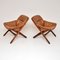 Swedish Leather Armchairs, 1970s, Set of 2 3