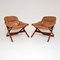 Swedish Leather Armchairs, 1970s, Set of 2 1