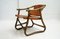 Leather & Bamboo Espri Easy Chair from Ikea, 1970s, Image 1