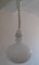 Vintage White and Opague Metal Painted Ceiling Lamp, 1970s, Image 1