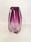 Vase aus Lila Kristallglas von Val Saint Lambert 1