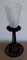 Vintage Art Deco French Black Painted Wrough Iron Table Lamp, 1930s 1