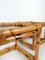 Mesas auxiliares vintage de bambú, ratán y vidrio ahumado, 1970. Juego de 2, Imagen 9