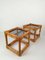 Vintage Bamboo, Rattan & Smoked Glass Side Tables, Italy, 1970, Set of 2 15