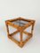 Vintage Bamboo, Rattan & Smoked Glass Side Tables, Italy, 1970, Set of 2, Image 13