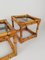 Vintage Bamboo, Rattan & Smoked Glass Side Tables, Italy, 1970, Set of 2 14