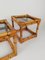 Vintage Bamboo, Rattan & Smoked Glass Side Tables, Italy, 1970, Set of 2, Image 14