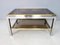 Coffee Table in Chrome & Brass by Jean Charles 1