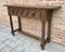 Early 20th Century Spanish Carved Console Table with Turned Legs, Image 4