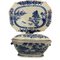 Antique 18th-Century Chinese Porcelain Soup Tureen, Cover & Stand, Set of 3 11