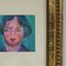 Expressionist Portrait of Woman, Early 20th Century, Wax, Framed, Image 4