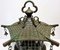 Lámpara de techo china grande de bronce, años 30, Imagen 10