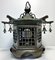 Large Chinese Bronze Lantern Ceiling Lamp, 1930s 5