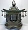 Large Chinese Bronze Lantern Ceiling Lamp, 1930s 6