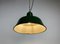 Industrial Green Enamel Pendant Lamp, 1960s 10