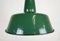 Lámpara colgante industrial esmaltada en verde, años 60, Imagen 4