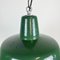 Lampe à Suspension Industrielle en Émail Vert, 1960s 3