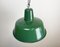 Industrial Green Enamel Pendant Lamp, 1960s 7