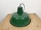 Industrial Green Enamel Pendant Lamp, 1960s 11