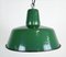 Industrial Green Enamel Pendant Lamp, 1960s 2