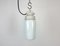 Industrial White Porcelain Pendant Light with Milk Glass, 1970s 2