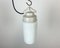 Industrial White Porcelain Pendant Light with Milk Glass, 1970s, Image 5