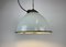 Industrial White Grey Enamel Factory Hanging Lamp with Cast Iron Top, 1960s 8