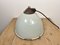 Industrial White Grey Enamel Factory Hanging Lamp with Cast Iron Top, 1960s 10