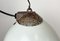 Industrial White Grey Enamel Factory Hanging Lamp with Cast Iron Top, 1960s, Image 2