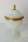 Mid-Century French Opaline & Brass Pedestal Candy or Sweet Box 7