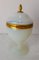 Mid-Century French Opaline & Brass Pedestal Candy or Sweet Box 8
