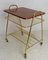 French Iroko Golden Chrome Table Trolley on Wheels, 1960s, Image 5