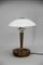 Art Deco Wood and Glass Table Lamp, 1930s 3