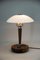 Art Deco Wood and Glass Table Lamp, 1930s, Image 4