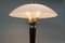 Lámpara de mesa Art Déco de madera y vidrio, años 30, Imagen 8
