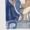 Raymond Debiève, Porträt eines Knaben in Blau, 1960er, Gouache auf Papier 14