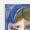 Raymond Debiève, Porträt eines Knaben in Blau, 1960er, Gouache auf Papier 4