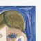 Raymond Debiève, Porträt eines Knaben in Blau, 1960er, Gouache auf Papier 6