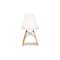 Weißer DSR Beistellstuhl aus Kunststoff & Holz von Eames für Vitra 7