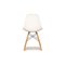 Weißer DSR Beistellstuhl aus Kunststoff & Holz von Eames für Vitra 9