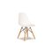 Sedia DSR in plastica bianca e legno di Eames per Vitra, Immagine 1