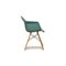 Türkiser DAW Armlehnstuhl aus Kunststoff & Holz von Eames für Vitra 8