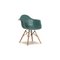 Turquoise Plastic & Wood DAW Armchair by Eames for Vitra 1